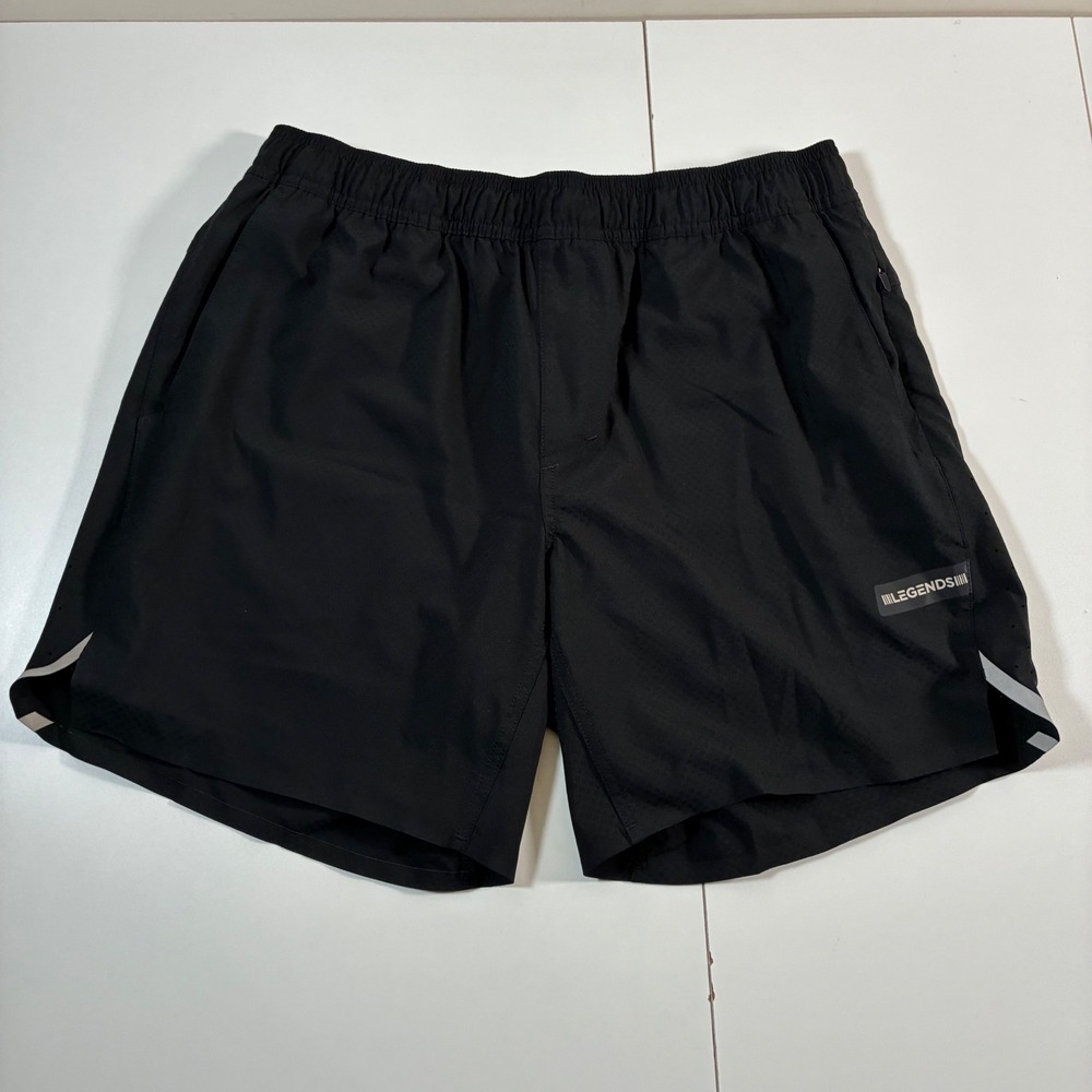 Legends Luka Shorts Large 7" Black Athletic Running Gym Training